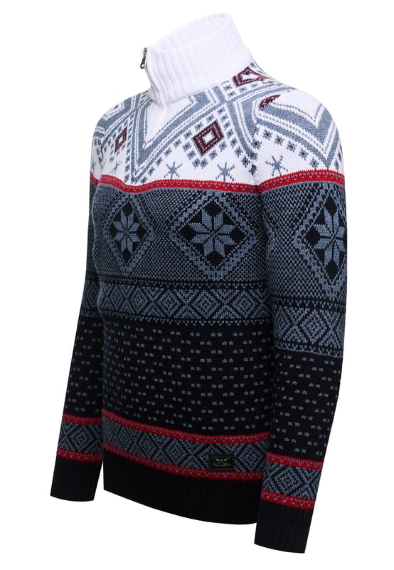 Jersey noruego Rusty Neal para hombre. El suéter noruego está hecho de algodón y poliéster y tiene un bonito ajuste ceñido.