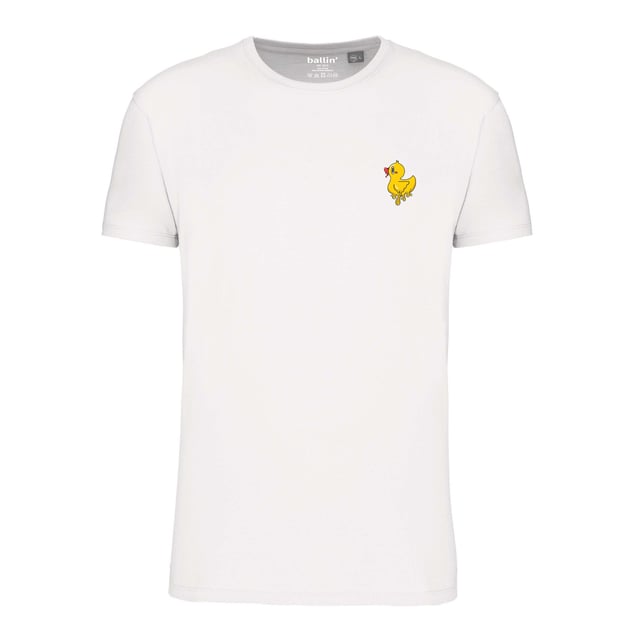 Heren t-shirt van het merk Ballin Est. 2013. De shirts van Ballin Est. 2013 zijn gemaakt van 100% biologisch katoen, en hebben een normale pasvorm. Het zachte katoen zorgt voor een heerlijk draagcomfort.  Merk: Ballin Est. 2013Modelnaam: Backprint Duck ShirtCategorie: heren t-shirtMaterialen: biologisch katoenKleur: wit