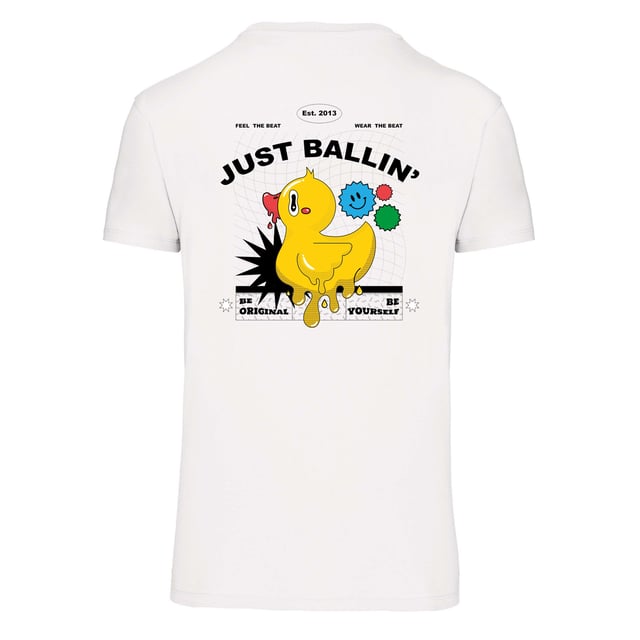 Heren t-shirt van het merk Ballin Est. 2013. De shirts van Ballin Est. 2013 zijn gemaakt van 100% biologisch katoen, en hebben een normale pasvorm. Het zachte katoen zorgt voor een heerlijk draagcomfort.  Merk: Ballin Est. 2013Modelnaam: Backprint Duck ShirtCategorie: heren t-shirtMaterialen: biologisch katoenKleur: wit