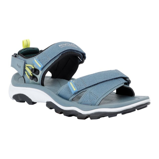 Regatta Heren Blaze Sandalen (Grijs/Wilde Lime) Boven: Netwerk, synthetisch. Binnenzool: TECFOAM. Tussenzool: Verstevigd, XLT. Buitenzool: Rubber. Stoftechnologie: Ademend, duurzaam. 3-Punts Verstelling, Comfort Grip, Hielband, Verbeterde Tractie, Treklipje. Vlakke. Snijden: Laag gesneden. Ontwerp: Contrast, Logo. Bevestiging: Verstelbare riem, haak en lus.. Gemakkelijk te bedienen.