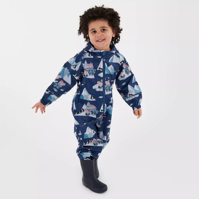 Regatta Childrens/Kids Pobble Peppa Pig Puddle Suit (Space Blue)