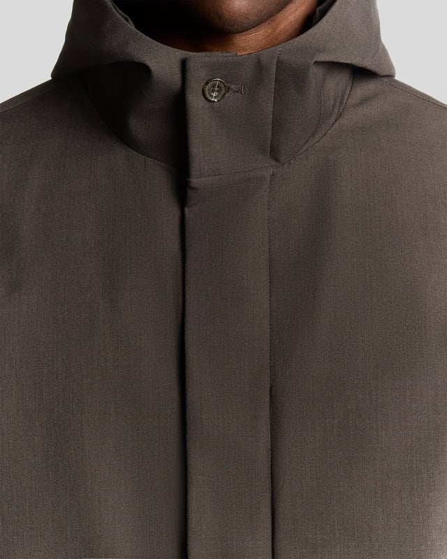 Men's Waterproof Raincoat All Weather Protection Relaxed Fit Full Length Hooded With Zipper And Buttons main image 1