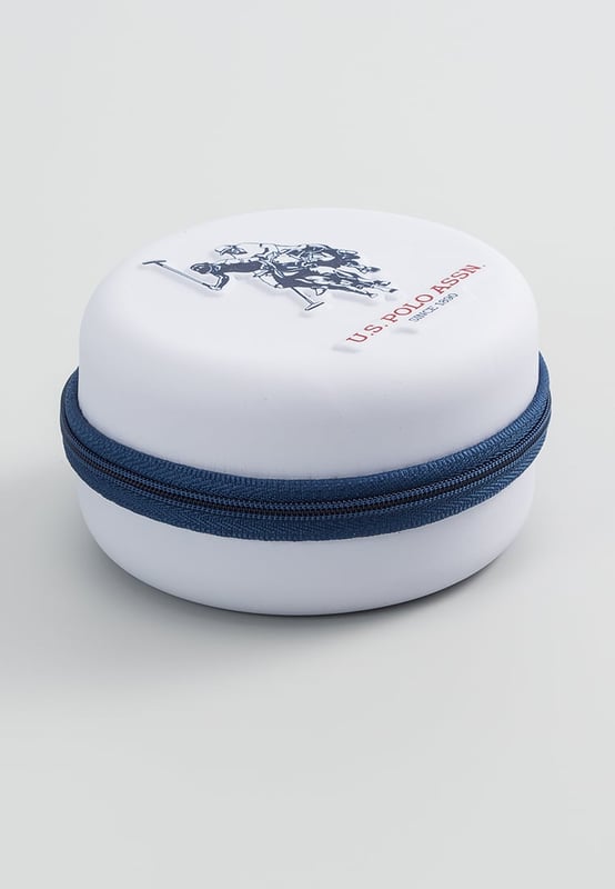 Quarzwerk (hohe Präzision)                      30 mm Edelstahlgehäuse                                   Edelstahllünette  Dunkelblaue Sonnenschliff-Zifferblatt                                                                Edelstahlkrone / Edelstahlgehäuseboden                               Hochbeständiges Mineralglas                           Edelstahlband mit Edelstahl-Faltschließe         Wasserdicht bis 5 ATM