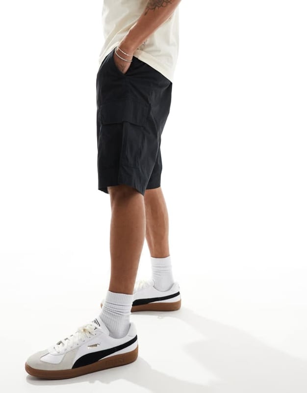 Jack Jones lösa cargo shorts i svart