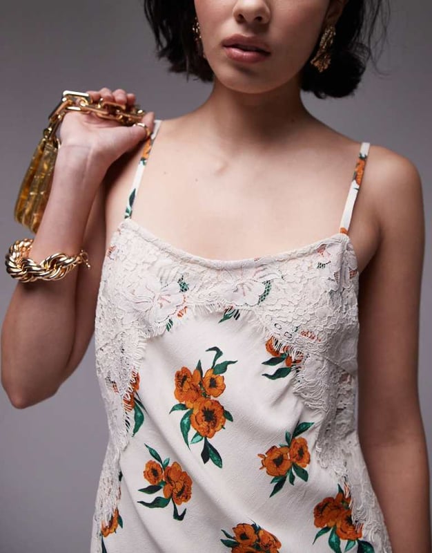 slim fit dress slacks Topshop Patchwork Floral Dress  Sancho's
