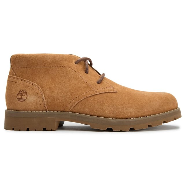 Herren Tan Timberland Britton Square Stiefel, gefertigt aus Wildleder und mit einer Gummisohle. Merkmale: leichtgewichtig, gepolsterter Kragen, genoppte Sohle und gepolsterte Innensohle.
