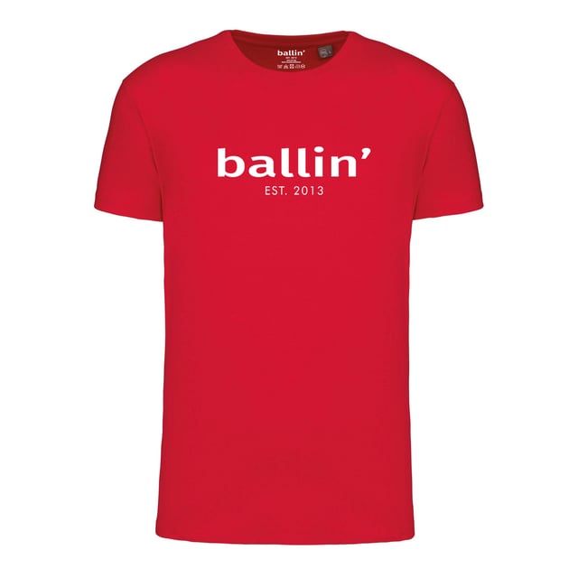 Camiseta de hombre de la marca Ballin Est. 2013. Las camisetas de Ballin Est. 2013 están hechas de algodón 100% orgánico, y tienen un corte regular. El suave algodón proporciona una gran comodidad.  Nombre del modelo: Regular Fit ShirtCategoría: camiseta de hombreMateriales: algodón orgánicoColor: rojo