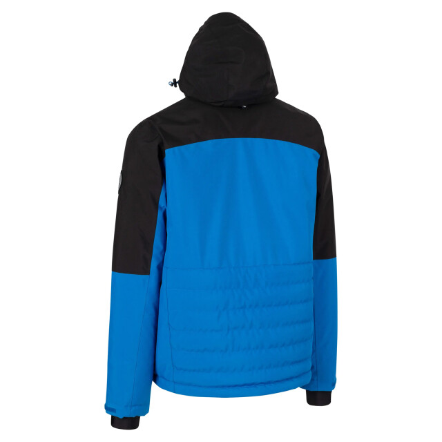 Äußere Materialien: 100% Polyester. Stoff: PU-Membran, Soft Touch. Füllung Material: 100% Polyester. Innenfutter: Polyamid, Polyester. Taschen: 2 Brusttaschen, 2 untere Taschen, Skipasstasche, Reißverschluss, Audio. Eigenschaften der Kapuze: Verstellbar, Knebelverstellung, abzippbar. Design: Farbblock, Text. Abnehmbarer Schneerock, gesteppte Einsätze. Stoff-Technologie: DLX, Wärmerückhalt. Füllung: Daunen-Touch. Saum: Kordelzug. Verschluss: Durchgehender Reißverschluss, wasserabweisender Reißverschluss. Manschette: Innerer Stretch, Lasche für Touch Fastening.