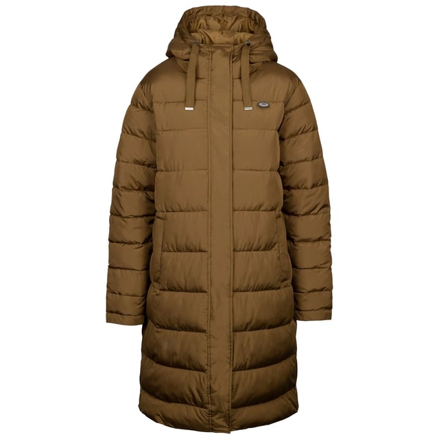 100% Polyester. Stof: Pongee. Voering: Zacht, tafzijde. Ontwerp: Logo, Quilted. Stoftechnologie: Duurzaam, Isolerend, Lichtgewicht. Halslijn: Kapitein. Mouwtype: Met lange mouwen. Gewatteerd, Ventilatieopeningen zijkant, Gestikte schotten. Kapkenmerken: Trekkoord, Gegroeid op de kap. Lengte: Lange lijn. Zakken: 2 Zijzakken. Sluiting: Ritssluiting voorkant, drukknoop, stormflap. XXS: 31 in. XS: 32 in. S: 34 in. M: 36 in. L: 38 in. XL: 40 in. XXL: 42 in. 3XL: 44 in.