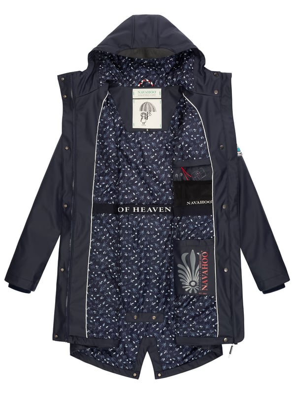El abrigo impermeable Tropical Stormoo de Navahoo combina estilo y protección. Con tejido exterior impermeable y costuras selladas, es 100% resistente al viento y la lluvia. Su forro ligero con diseño, capucha amplia con cordón y cordón interior en la cintura garantizan comodidad y ajuste perfecto. Disponible en 7 colores intensos y tallas XS–XXL.
Material: Exterior 70% poliéster, 30% poliuretano; forro & relleno 100% poliéster