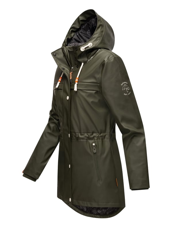 La chaqueta impermeable Rainy Forest de Navahoo combina comodidad y protección. Con costuras selladas, tejido exterior impermeable y cortaviento y forro de peluche en la parte superior, ofrece gran confort. Su corte entallado, la espalda más larga y el cordón interior ajustable garantizan una forma favorecedora. Con bolsillos impermeables, capucha grande y detalles cuidados, es ideal para actividades al aire libre. Disponible en 8 colores modernos y tallas hasta 3XL.
Material: Tejido exterior 70% poliéster, 30% poliuretano; forro & relleno 100% poliéster