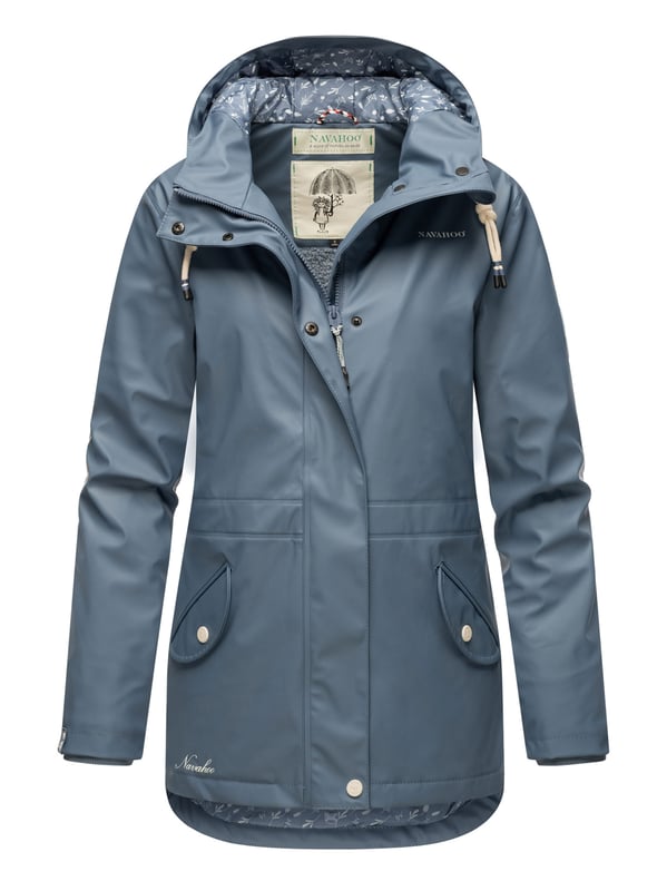 El abrigo impermeable Oceans Heart de Navahoo ofrece estilo y comodidad. Con costuras selladas, es totalmente resistente al viento y al agua. El forro de peluche en la parte superior y la tela sedosa en la inferior brindan confort. Su cuello alto, la capucha amplia con cordón y los bolsillos prácticos aportan funcionalidad. Con corte entallado, cremallera bidireccional y longitud perfecta, es ideal para los días de lluvia.
Material: Tejido exterior 70% poliéster, 30% poliuretano; forro & relleno 100% poliéster