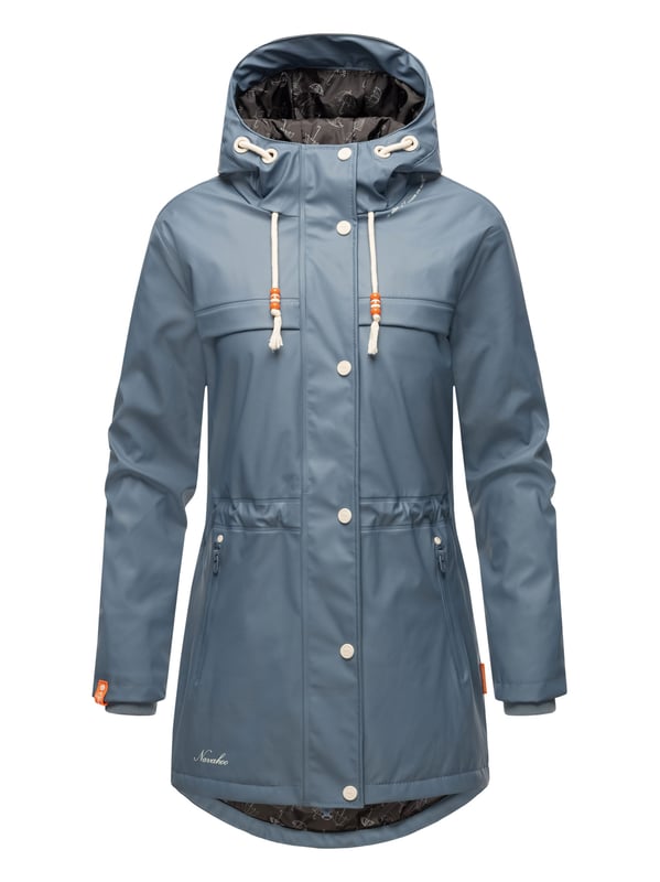 La chaqueta impermeable Rainy Forest de Navahoo combina comodidad y protección. Con costuras selladas, tejido exterior impermeable y cortaviento y forro de peluche en la parte superior, ofrece gran confort. Su corte entallado, la espalda más larga y el cordón interior ajustable garantizan una forma favorecedora. Con bolsillos impermeables, capucha grande y detalles cuidados, es ideal para actividades al aire libre. Disponible en 8 colores modernos y tallas hasta 3XL.
Material: Tejido exterior 70% poliéster, 30% poliuretano; forro & relleno 100% poliéster