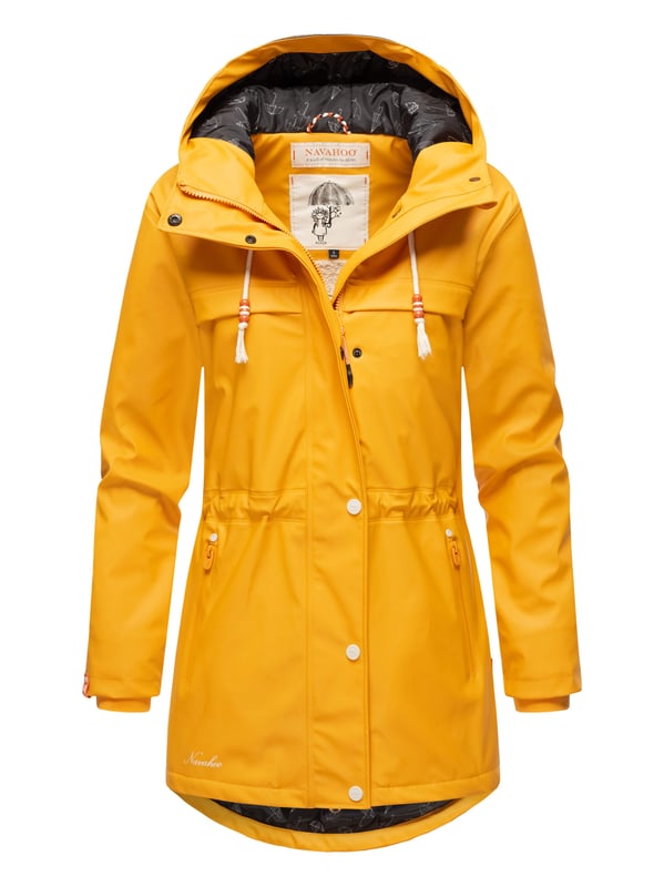 La chaqueta impermeable Rainy Forest de Navahoo combina comodidad y protección. Con costuras selladas, tejido exterior impermeable y cortaviento y forro de peluche en la parte superior, ofrece gran confort. Su corte entallado, la espalda más larga y el cordón interior ajustable garantizan una forma favorecedora. Con bolsillos impermeables, capucha grande y detalles cuidados, es ideal para actividades al aire libre. Disponible en 8 colores modernos y tallas hasta 3XL.
Material: Tejido exterior 70% poliéster, 30% poliuretano; forro & relleno 100% poliéster