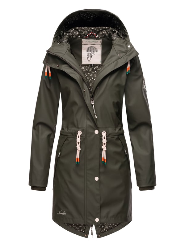 Navahoo abrigo impermeable para mujer Tropical Stormoo – Elegante & Resistente al Agua El abrigo impermeable Tropical Stormoo de Navahoo combina estilo y protección. Con tejido exterior impermeable y costuras selladas, es 100% resistente al viento y la lluvia. Su forro ligero con diseño, capucha amplia con cordón y cordón interior en la cintura garantizan comodidad y ajuste perfecto. Disponible en 7 colores intensos y tallas XS–XXL.
Material: Exterior 70% poliéster, 30% poliuretano; forro & relleno 100% poliéster