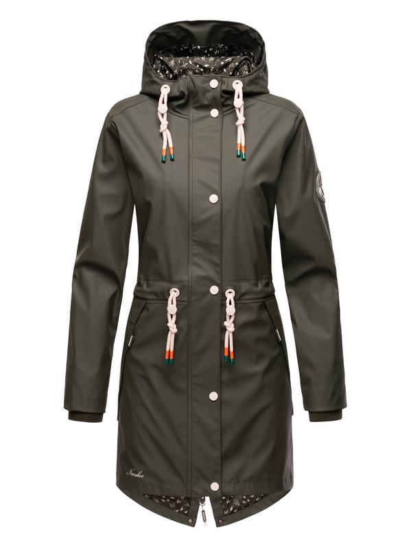 Navahoo abrigo impermeable para mujer Tropical Stormoo – Elegante & Resistente al Agua El abrigo impermeable Tropical Stormoo de Navahoo combina estilo y protección. Con tejido exterior impermeable y costuras selladas, es 100% resistente al viento y la lluvia. Su forro ligero con diseño, capucha amplia con cordón y cordón interior en la cintura garantizan comodidad y ajuste perfecto. Disponible en 7 colores intensos y tallas XS–XXL.
Material: Exterior 70% poliéster, 30% poliuretano; forro & relleno 100% poliéster