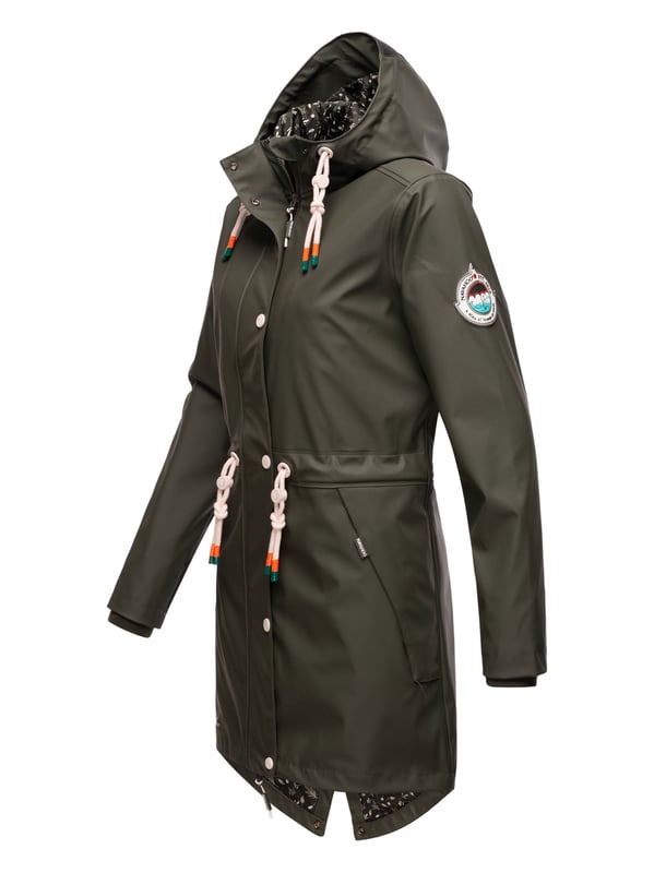 Navahoo abrigo impermeable para mujer Tropical Stormoo – Elegante & Resistente al Agua El abrigo impermeable Tropical Stormoo de Navahoo combina estilo y protección. Con tejido exterior impermeable y costuras selladas, es 100% resistente al viento y la lluvia. Su forro ligero con diseño, capucha amplia con cordón y cordón interior en la cintura garantizan comodidad y ajuste perfecto. Disponible en 7 colores intensos y tallas XS–XXL.
Material: Exterior 70% poliéster, 30% poliuretano; forro & relleno 100% poliéster