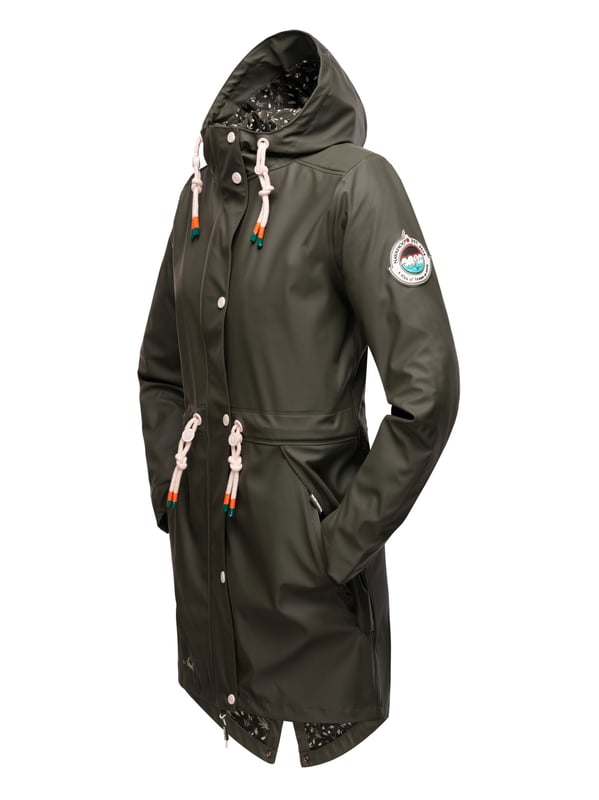 Navahoo abrigo impermeable para mujer Tropical Stormoo – Elegante & Resistente al Agua El abrigo impermeable Tropical Stormoo de Navahoo combina estilo y protección. Con tejido exterior impermeable y costuras selladas, es 100% resistente al viento y la lluvia. Su forro ligero con diseño, capucha amplia con cordón y cordón interior en la cintura garantizan comodidad y ajuste perfecto. Disponible en 7 colores intensos y tallas XS–XXL.
Material: Exterior 70% poliéster, 30% poliuretano; forro & relleno 100% poliéster