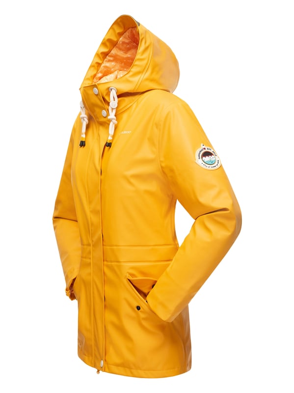 El abrigo impermeable Oceans Heart de Navahoo ofrece estilo y comodidad. Con costuras selladas, es totalmente resistente al viento y al agua. El forro de peluche en la parte superior y la tela sedosa en la inferior brindan confort. Su cuello alto, la capucha amplia con cordón y los bolsillos prácticos aportan funcionalidad. Con corte entallado, cremallera bidireccional y longitud perfecta, es ideal para los días de lluvia.
Material: Tejido exterior 70% poliéster, 30% poliuretano; forro & relleno 100% poliéster