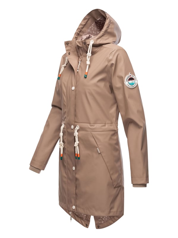 Navahoo abrigo impermeable para mujer Tropical Stormoo – Elegante & Resistente al Agua El abrigo impermeable Tropical Stormoo de Navahoo combina estilo y protección. Con tejido exterior impermeable y costuras selladas, es 100% resistente al viento y la lluvia. Su forro ligero con diseño, capucha amplia con cordón y cordón interior en la cintura garantizan comodidad y ajuste perfecto. Disponible en 7 colores intensos y tallas XS–XXL.
Material: Exterior 70% poliéster, 30% poliuretano; forro & relleno 100% poliéster