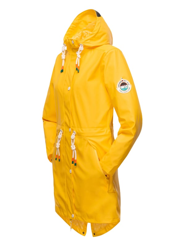 El abrigo impermeable Tropical Stormoo de Navahoo combina estilo y protección. Con tejido exterior impermeable y costuras selladas, es 100% resistente al viento y la lluvia. Su forro ligero con diseño, capucha amplia con cordón y cordón interior en la cintura garantizan comodidad y ajuste perfecto. Disponible en 7 colores intensos y tallas XS–XXL.
Material: Exterior 70% poliéster, 30% poliuretano; forro & relleno 100% poliéster