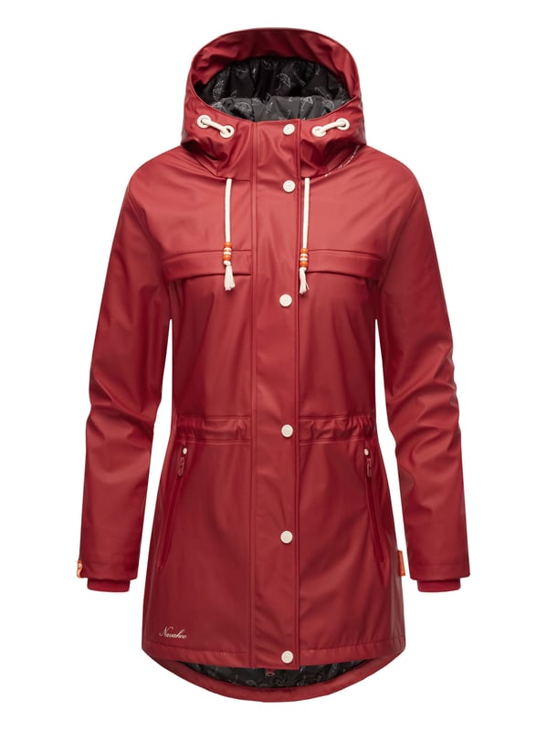 Navahoo chaqueta impermeable para mujer Rainy Forest – Funcional & Moderna La chaqueta impermeable Rainy Forest de Navahoo combina comodidad y protección. Con costuras selladas, tejido exterior impermeable y cortaviento y forro de peluche en la parte superior, ofrece gran confort. Su corte entallado, la espalda más larga y el cordón interior ajustable garantizan una forma favorecedora. Con bolsillos impermeables, capucha grande y detalles cuidados, es ideal para actividades al aire libre. Disponible en 8 colores modernos y tallas hasta 3XL.
Material: Tejido exterior 70% poliéster, 30% poliuretano; forro & relleno 100% poliéster