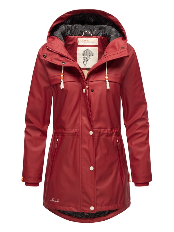 Navahoo chaqueta impermeable para mujer Rainy Forest – Funcional & Moderna La chaqueta impermeable Rainy Forest de Navahoo combina comodidad y protección. Con costuras selladas, tejido exterior impermeable y cortaviento y forro de peluche en la parte superior, ofrece gran confort. Su corte entallado, la espalda más larga y el cordón interior ajustable garantizan una forma favorecedora. Con bolsillos impermeables, capucha grande y detalles cuidados, es ideal para actividades al aire libre. Disponible en 8 colores modernos y tallas hasta 3XL.
Material: Tejido exterior 70% poliéster, 30% poliuretano; forro & relleno 100% poliéster
