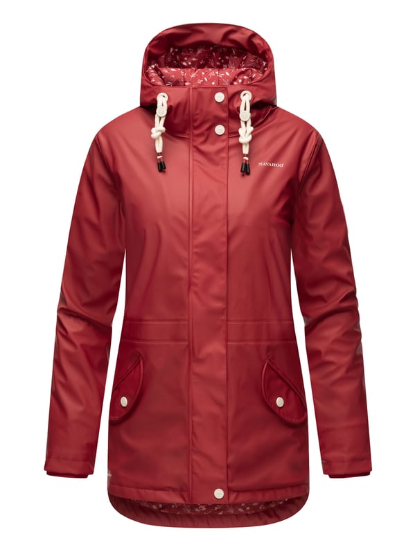 El abrigo impermeable Oceans Heart de Navahoo ofrece estilo y comodidad. Con costuras selladas, es totalmente resistente al viento y al agua. El forro de peluche en la parte superior y la tela sedosa en la inferior brindan confort. Su cuello alto, la capucha amplia con cordón y los bolsillos prácticos aportan funcionalidad. Con corte entallado, cremallera bidireccional y longitud perfecta, es ideal para los días de lluvia.
Material: Tejido exterior 70% poliéster, 30% poliuretano; forro & relleno 100% poliéster