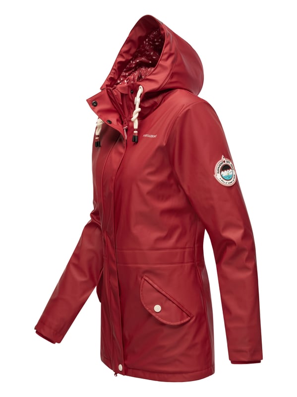 El abrigo impermeable Oceans Heart de Navahoo ofrece estilo y comodidad. Con costuras selladas, es totalmente resistente al viento y al agua. El forro de peluche en la parte superior y la tela sedosa en la inferior brindan confort. Su cuello alto, la capucha amplia con cordón y los bolsillos prácticos aportan funcionalidad. Con corte entallado, cremallera bidireccional y longitud perfecta, es ideal para los días de lluvia.
Material: Tejido exterior 70% poliéster, 30% poliuretano; forro & relleno 100% poliéster