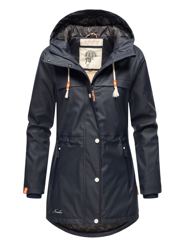La chaqueta impermeable Rainy Forest de Navahoo combina comodidad y protección. Con costuras selladas, tejido exterior impermeable y cortaviento y forro de peluche en la parte superior, ofrece gran confort. Su corte entallado, la espalda más larga y el cordón interior ajustable garantizan una forma favorecedora. Con bolsillos impermeables, capucha grande y detalles cuidados, es ideal para actividades al aire libre. Disponible en 8 colores modernos y tallas hasta 3XL.
Material: Tejido exterior 70% poliéster, 30% poliuretano; forro & relleno 100% poliéster