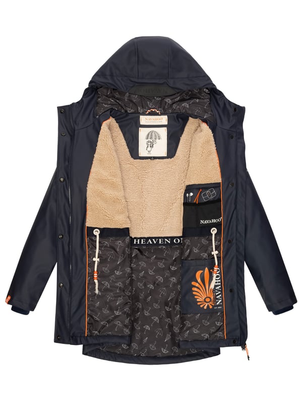 La chaqueta impermeable Rainy Forest de Navahoo combina comodidad y protección. Con costuras selladas, tejido exterior impermeable y cortaviento y forro de peluche en la parte superior, ofrece gran confort. Su corte entallado, la espalda más larga y el cordón interior ajustable garantizan una forma favorecedora. Con bolsillos impermeables, capucha grande y detalles cuidados, es ideal para actividades al aire libre. Disponible en 8 colores modernos y tallas hasta 3XL.
Material: Tejido exterior 70% poliéster, 30% poliuretano; forro & relleno 100% poliéster