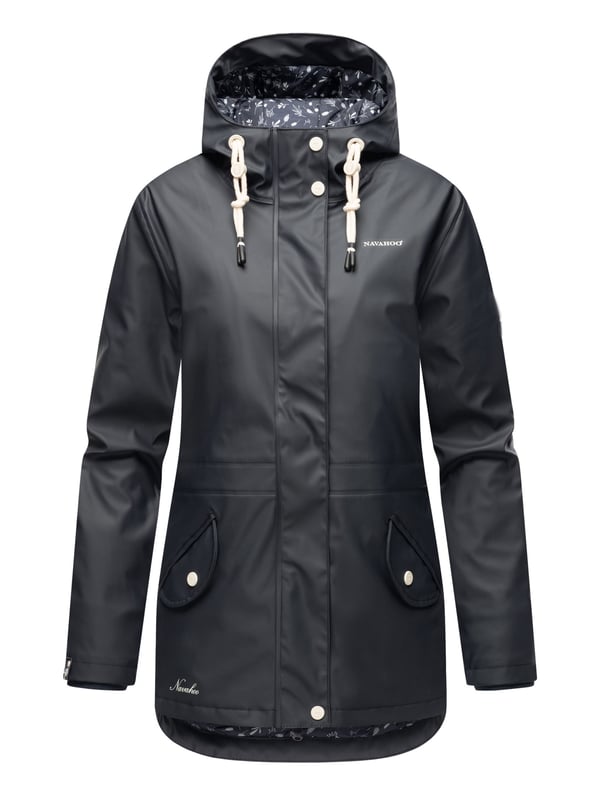Navahoo abrigo impermeable para mujer Oceans Heart – Elegante & Funcional El abrigo impermeable Oceans Heart de Navahoo ofrece estilo y comodidad. Con costuras selladas, es totalmente resistente al viento y al agua. El forro de peluche en la parte superior y la tela sedosa en la inferior brindan confort. Su cuello alto, la capucha amplia con cordón y los bolsillos prácticos aportan funcionalidad. Con corte entallado, cremallera bidireccional y longitud perfecta, es ideal para los días de lluvia.
Material: Tejido exterior 70% poliéster, 30% poliuretano; forro & relleno 100% poliéster