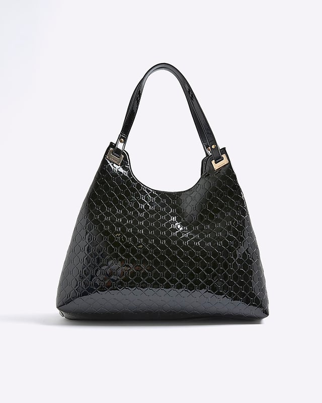 Embossed RI monogram print, Chain front, Strapped, Handle length: 26cm, Dimensions: L: 25cm x D: 17cm x W: 38cm