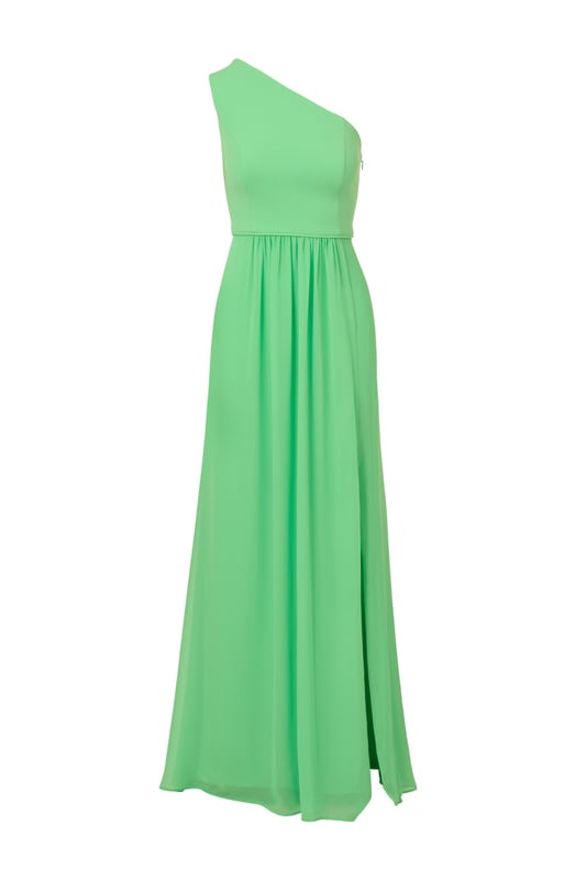 One Shoulder Chiffon Gown