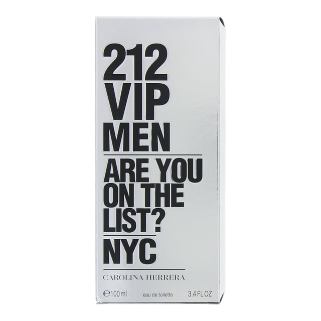 Carolina Herrera 212 VIP Men Eau de Toilette is an Oriental Woody fragrance for men. Launched in 2011, this energetic and seductive scent is best suited for the colder seasons and ideal for evening wear. It offers a bold and vibrant blend of exotic fruits, intoxicating spirits, and warm woody undertones, creating a fragrance that exudes charisma and modern sophistication.

The fragrance opens with an explosive mix of passionfruit, lime, pepper, and ginger—delivering a zesty, spicy introduction that commands attention. The heart reveals a spirited fusion of vodka, gin, mint, and aromatic spices, adding a cool yet luxurious depth that enhances its nightlife appeal. The base unfolds into a sensual combination of amber, leather, and woodsy notes, leaving a rich, lingering trail that’s both smooth and masculine.

Perfect for those who embrace confidence and charm, 212 VIP Men is an unforgettable fragrance housed in a classic sleek silver bottle that reflects its bold and stylish character.

Top Notes: Passionfruit, Lime, Pepper, Ginger
Middle Notes: Vodka, Gin, Mint, Spices
Base Notes: Amber, Leather, Woodsy Notes

How to Apply:

Apply it to your body's warmest points, such as the crease of your elbows and wrists, to intensify the longevity of the fragrance.

Avoid rubbing after application, as this will reduce the longevity of the fragrance.

For wrist application, apply the fragrance after hand washing.