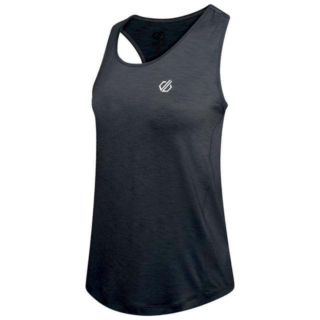 Material: Polyester (90%), Elastane (10%). Q-Wic Plus lightweight polyester/ elastane fabric. Anti-bacterial odour control treatment. Good wicking performance. Quick drying. Racer back design. Pulls sweat away from your skin, dries quickly and has anti-bacterial odour control built in. Stretch-fit that sits close to your body so the fabric can do its thing. Scooped round neck and the shape-defining side seams. Coordinating shorts and leggings available. Easy, breezy.