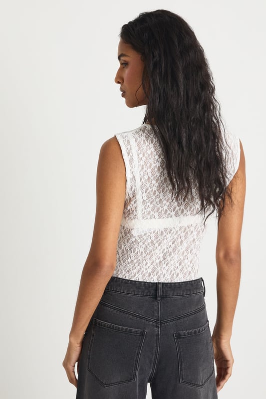 Lace Racer Lace Racer Neck Bodysuit