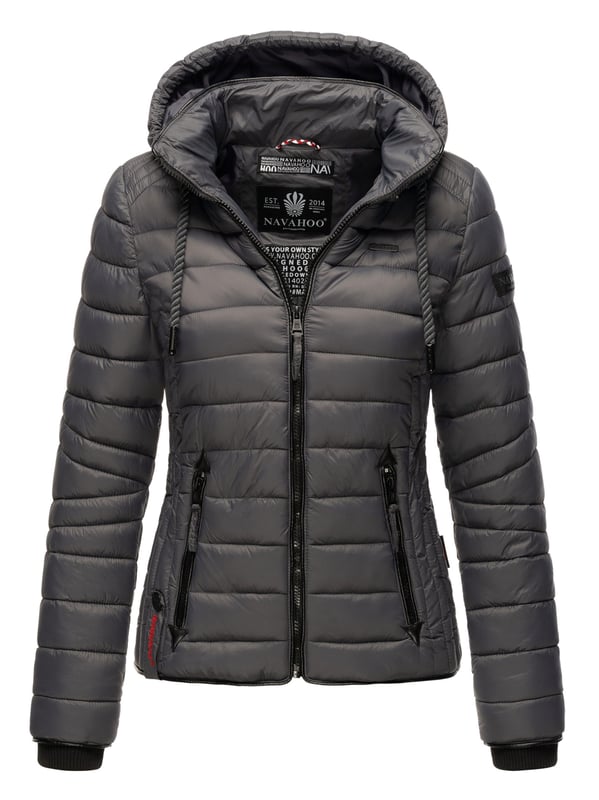 Navahoo Damen Steppjacke Lulana – Leicht, Stylisch Abnehmbare Kapuze