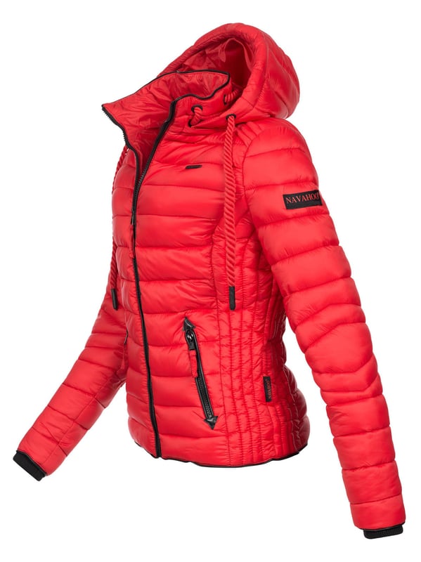 Navahoo Damen Steppjacke Lulana – Leicht, Stylisch Abnehmbare Kapuze
