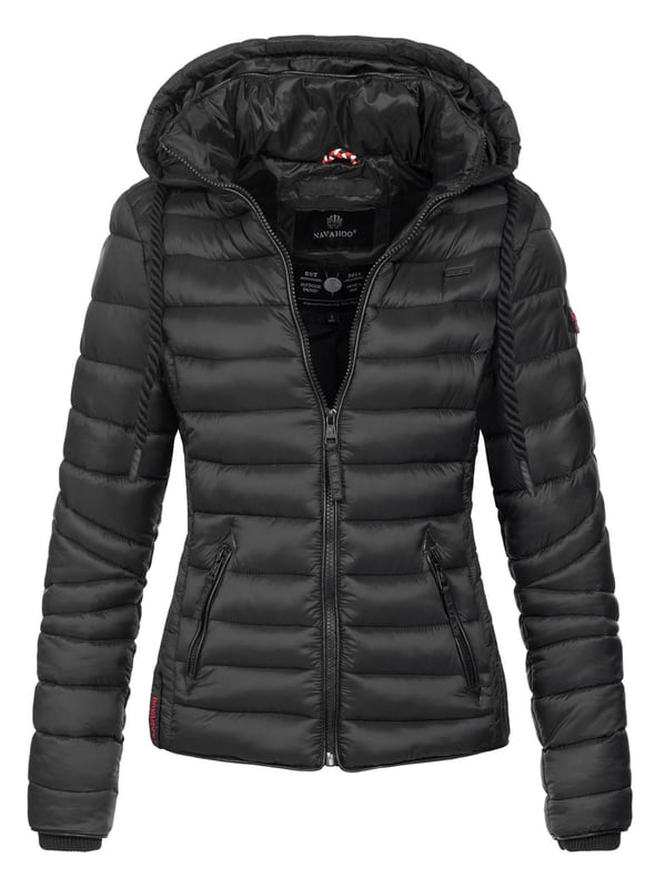 Navahoo Damen Steppjacke Lulana – Leicht, Stylisch Abnehmbare Kapuze