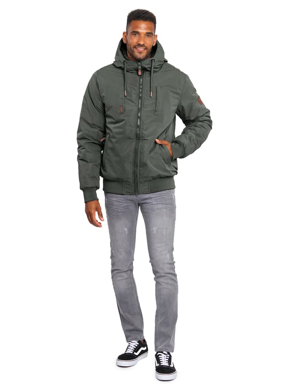 Bestel Marineblauwe Alessandro Salvarini Heren Winter Gewatteerde Jas As 457 2in1 Met Uitneembare Teddyfleece Dubbele Capuchon
