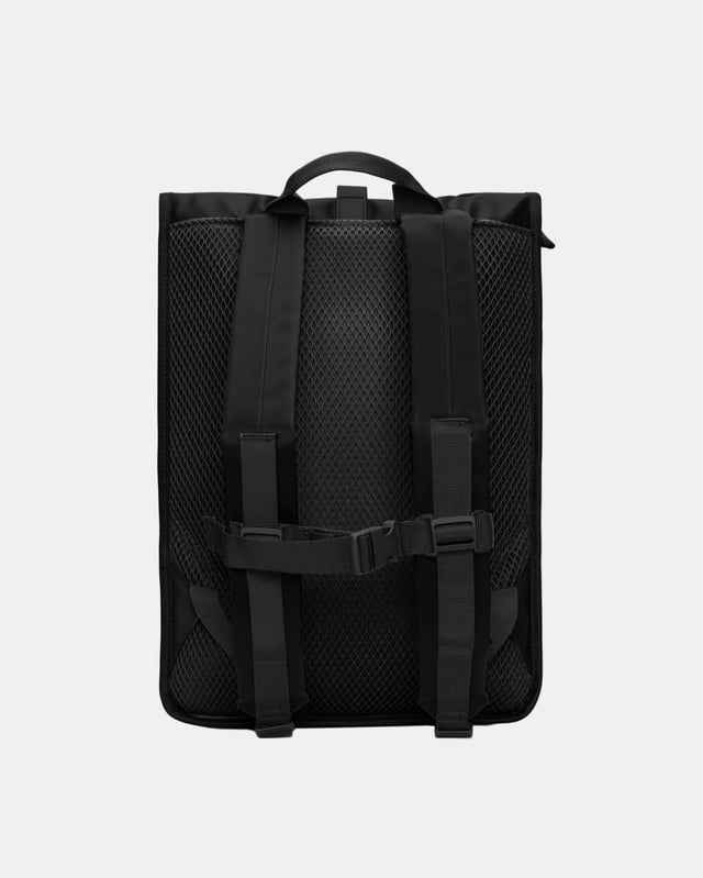 Roll Strap Rucksack Rolltop Rucksack in Black