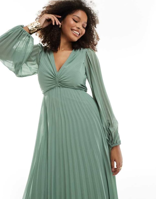 green emerald velvet dress Rent Asos Design Satin One Shoulder Maxi Dress With Waist Detail In Sage  Green