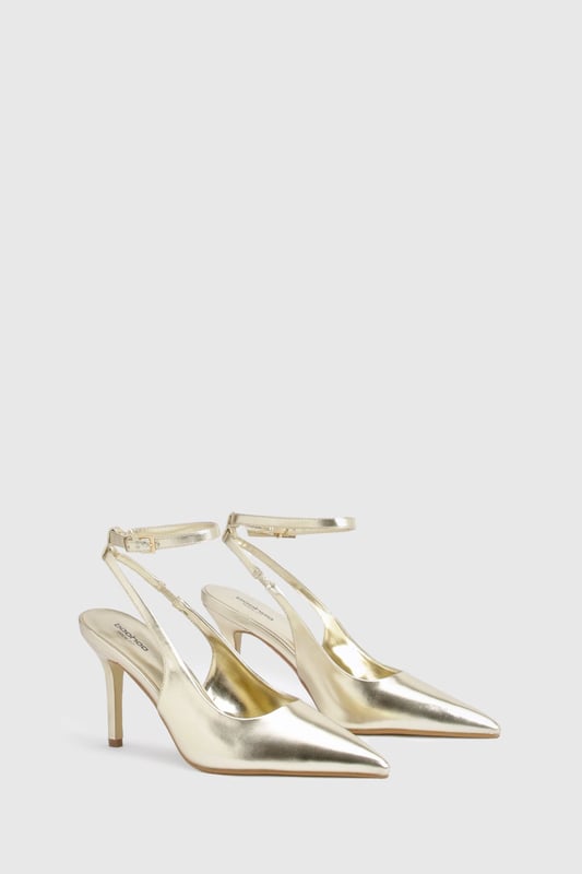 Wide Fit High Heel Ankle Strap Court Shoes — free download