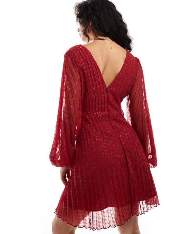 chinese dress ladies All That Glitters Sequined Deep Plunge Mini Dress main image 1