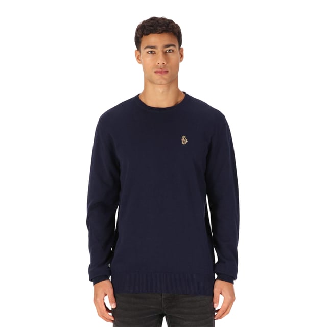 Luke 1977 Heren Gerard 3 Crew Neck Sweatshirt (Marine