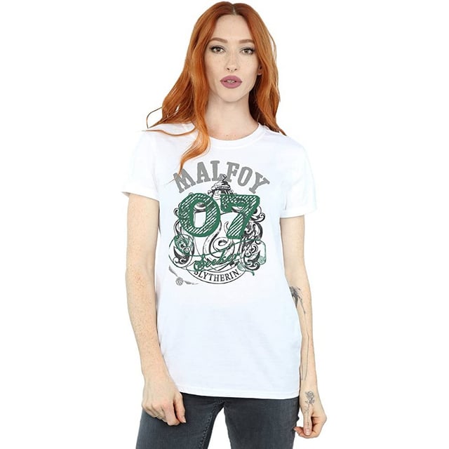 Harry Potter Dam/Malfoy Slytherin T-shirt i bomull (Vit)