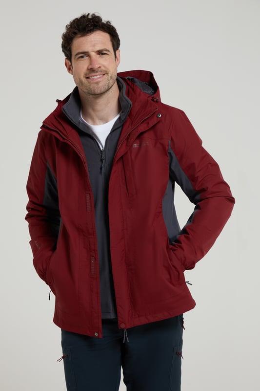 'Thunderstorm' Men's 3 in 1 Jacket Waterproof Inner Fleece Hooded ...