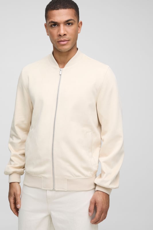 Men's Faux Bomber Jacket - Stylish & Warm Outerwear