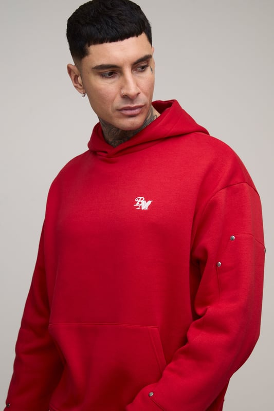 Tall Oversized Boxy BM Panelled Hoodie